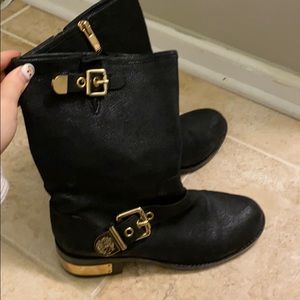 Vince camuto gold accent boots